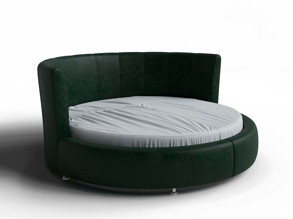 Мягкая Кровать Орматек Luna Ткань Микровелюр Laska 19 Папоротник 230x230 188380₽